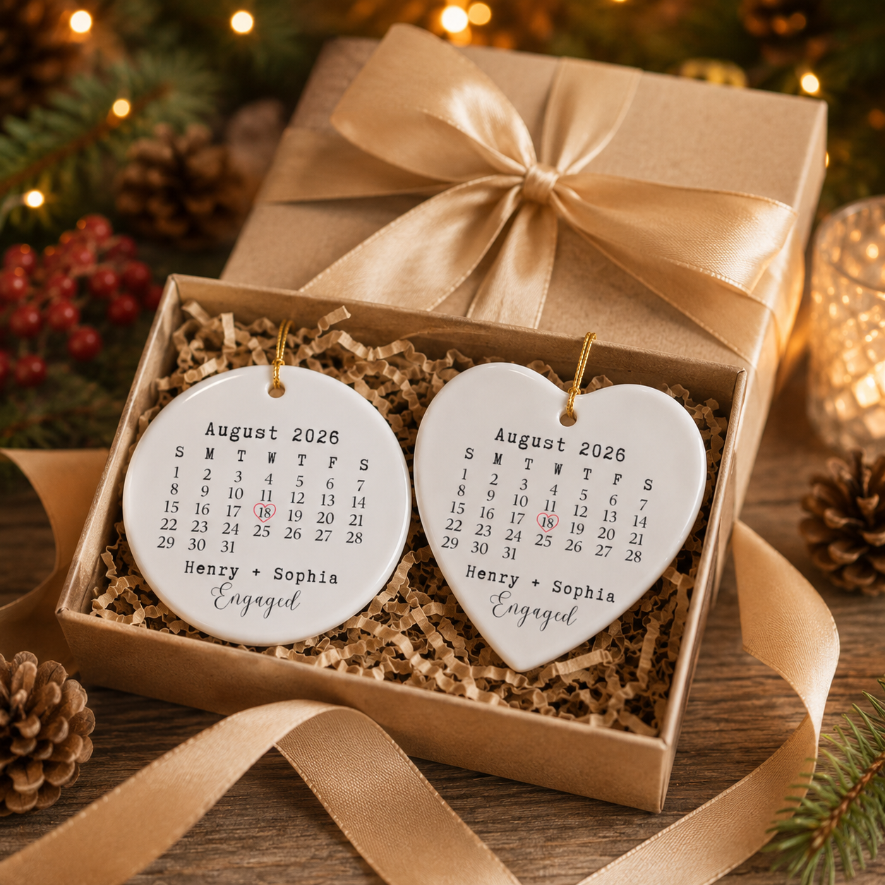 Custom Engaged Ornament - Image 3