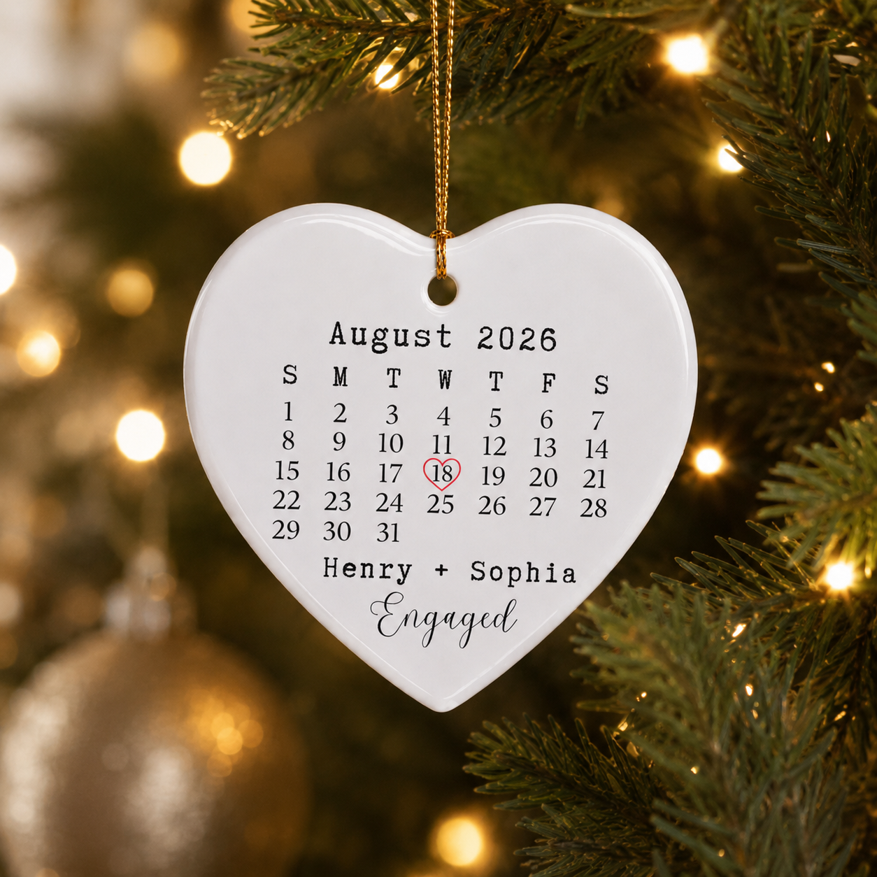 engaged ornament