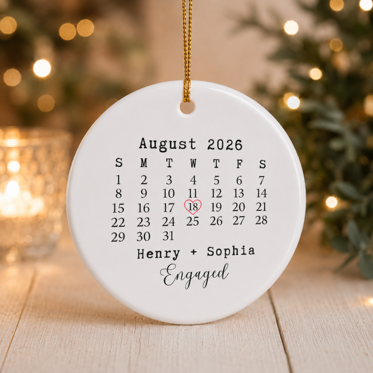 engaged ornament