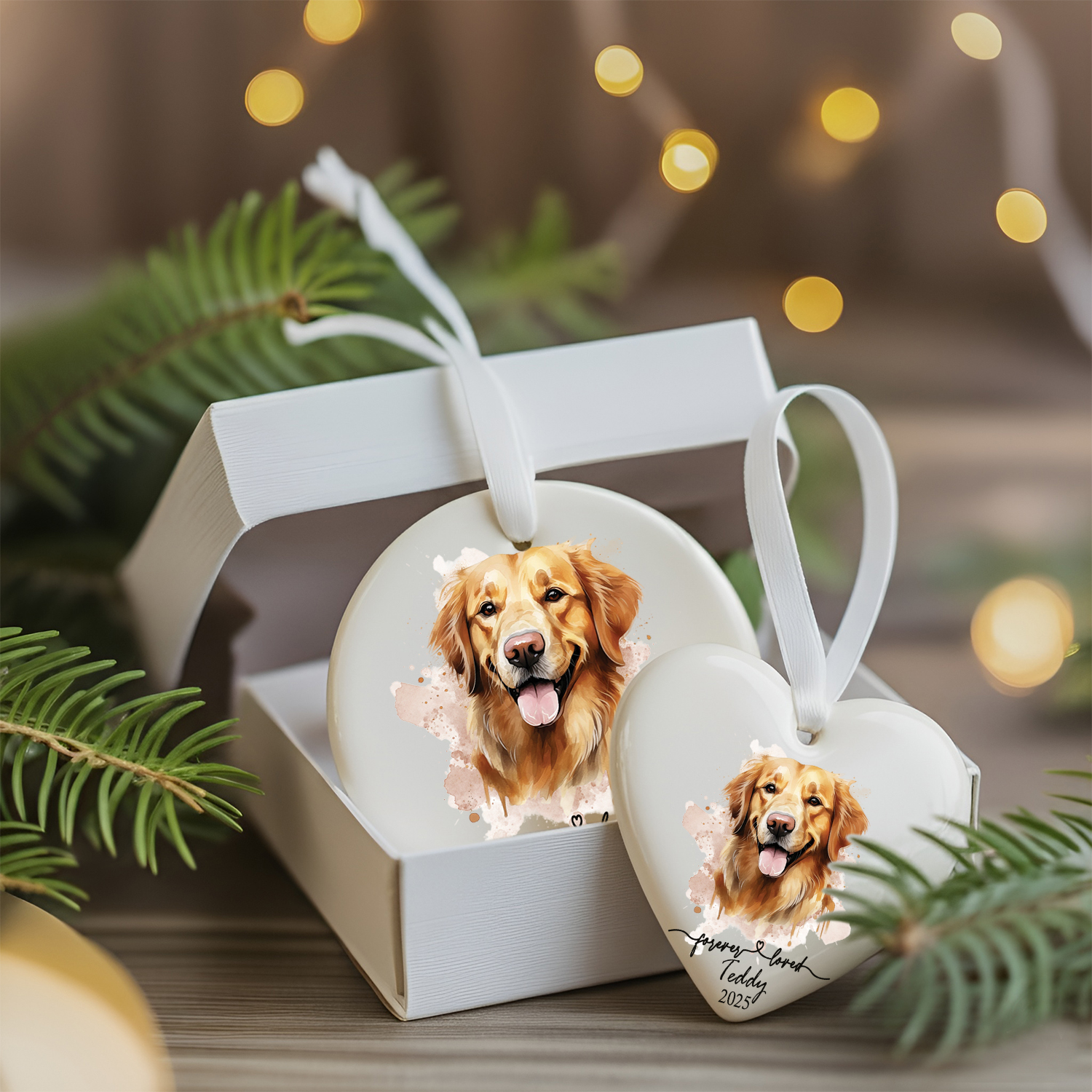 Golden Retriever Custom Ornament - Image 3