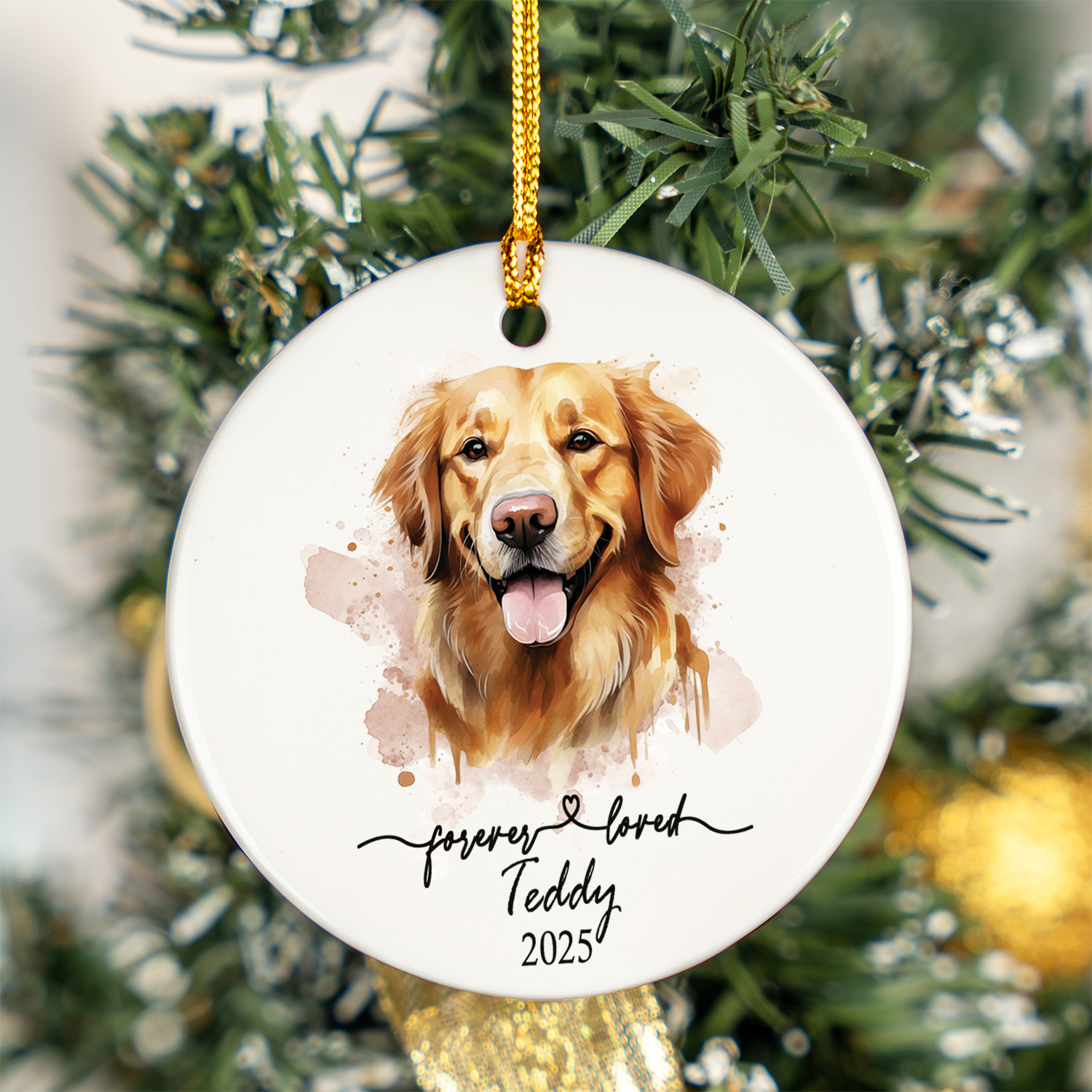 Golden Retriever Custom Ornament (2)