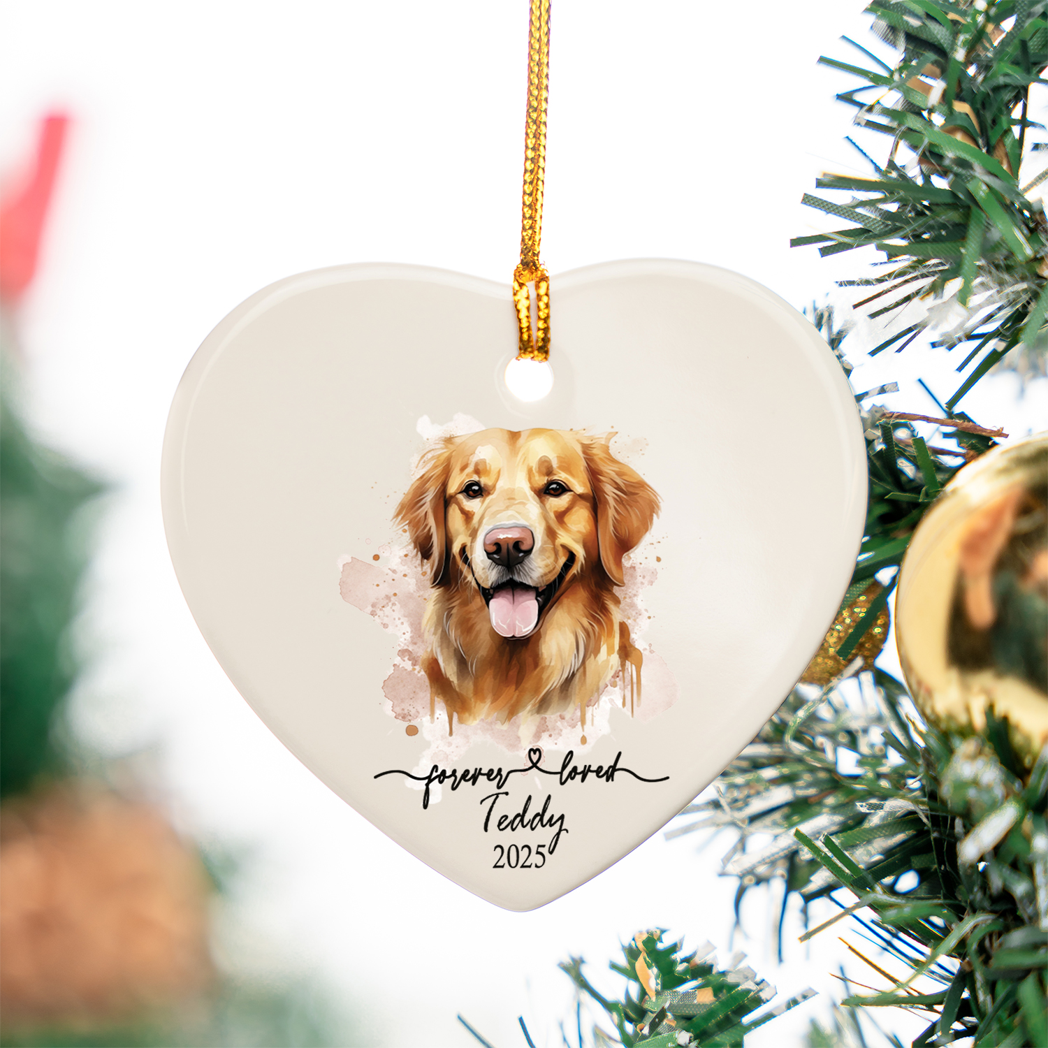 Golden Retriever Custom Ornament