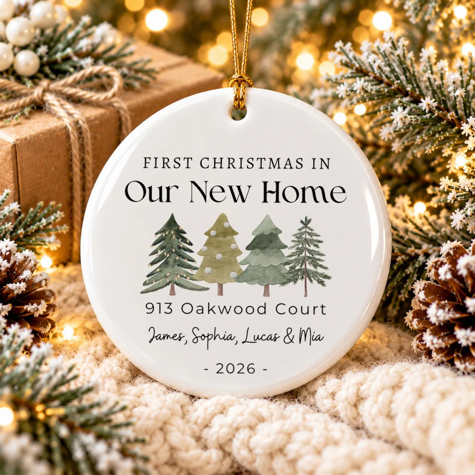 Our First Christmas in Our New Home Ornament