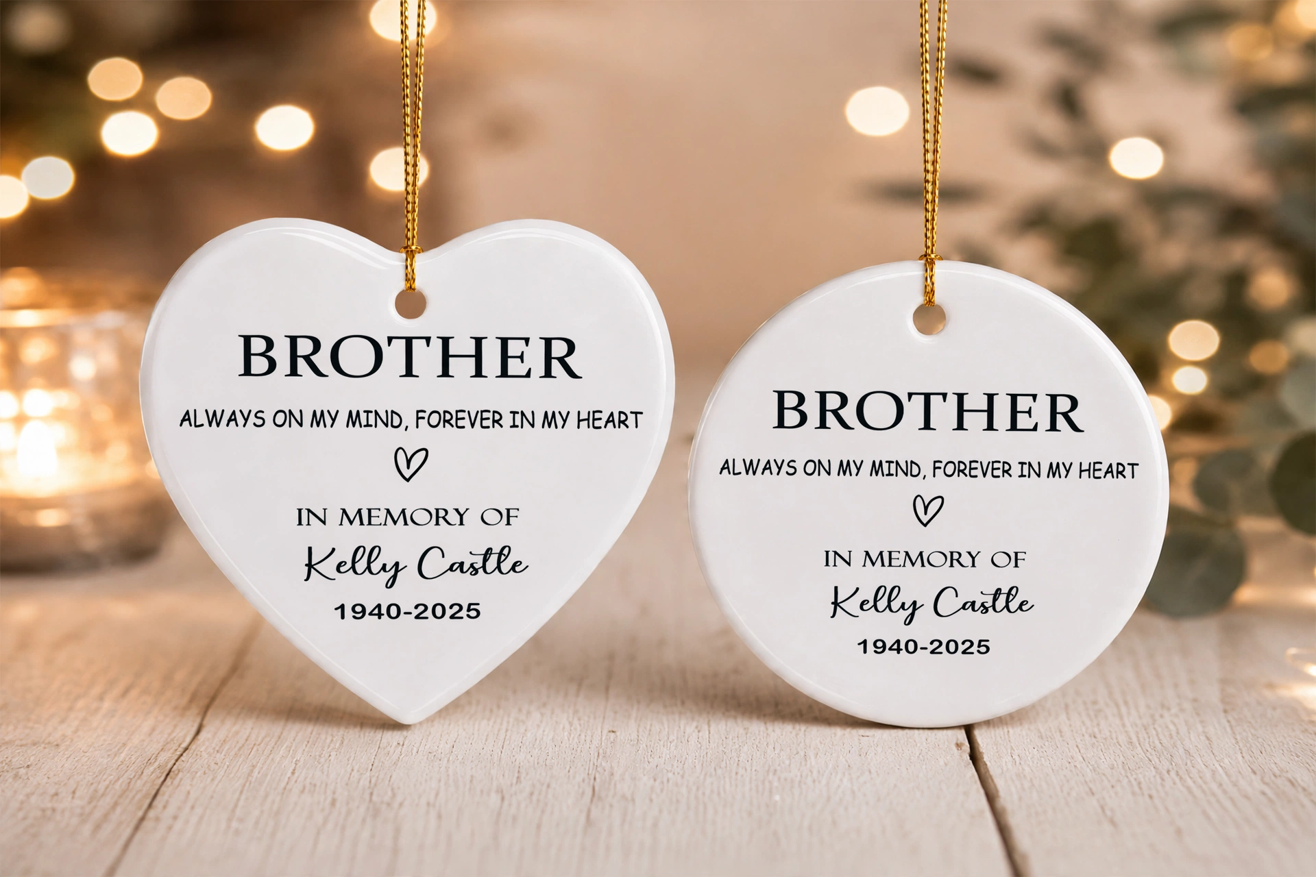 Brother Ornaments | Custom Memorial ornaments - Image 3