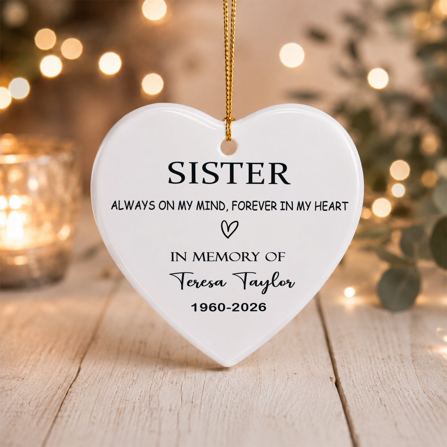 personalized sister ornaments